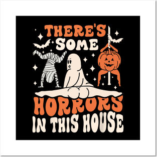 There's Some Horrors In This House Ghost Pumpkin Halloween Posters and Art